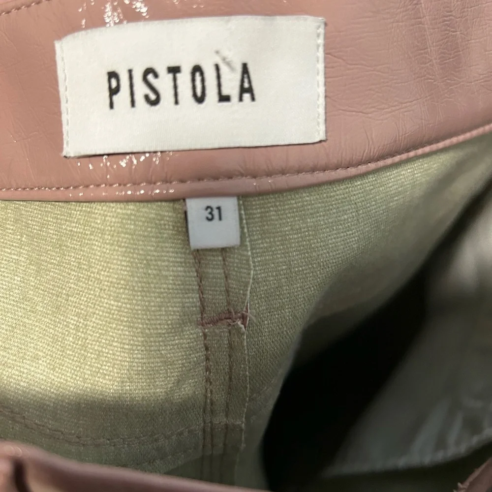 NWT PISTOLA Cassie Super High Rise Straight Leg Faux Leather Pants 25,28,30,31 - Picture 10 of 16